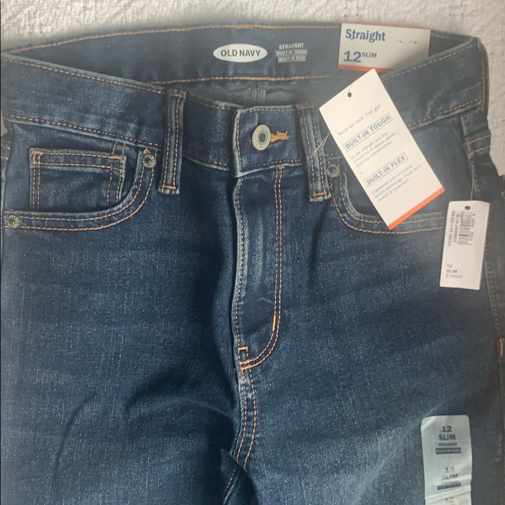Old Navy Boys 12 Slim Straight Jeans (3 pair) - Picture 11 of 13